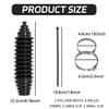 KUQUTIDY Tie Rod Boot Kit Dustproof Silicone Inner Tie Rod Boot Set with 2 Rack and Pinion Boots 6 Bellows Cable Ties an