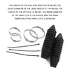 KUQUTIDY Tie Rod Boot Kit Dustproof Silicone Inner Tie Rod Boot Set with 2 Rack and Pinion Boots 6 Bellows Cable Ties an