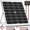 SOLPERK Solar Panel Kit 20W 12V Waterproof Solar Battery Trickle Charger Maintainer Smart MPPT Controller Adjustable Mou