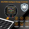 SOLPERK Solar Panel Kit 20W 12V Waterproof Solar Battery Trickle Charger Maintainer Smart MPPT Controller Adjustable Mou
