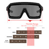WDP100 Q38 Powersports Anti Fog Motorcycle Riding Goggles Smoke Lens Foam Padded Sunglasses ATV UTV Ski Snowboard