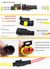 Twippo 800Pcs 50 Sets Waterproof Automotive Electrical Wire Connectors Plug Kit 123456 Pin Waterproof Connectors with Ra