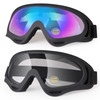 LMAVAG Motorcycle Goggles 2 Pack Dirt Bike ATV Goggles Motocross Riding Racing Eyewear OffRoad MX Bike Ski Goggles UV400