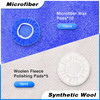 FONAROLL 5 to 6 Inch Car Polisher Pad Bonnet 15Pcs Car Polishing Bonnet Buffing Pads 10Microfiber5Woollen