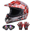 OUMURS DOT Youth Dirt Bike HelmetKids ATV Helmets with Gloves Goggles for Youth Boys Girls 514 AgesFour Wheeler Helmet K