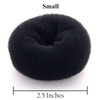 Beaute Galleria Hair Donut Bun Maker Ring Style Mesh Chignon Ballet Sock Bun (Small, Black)
