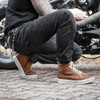 BORLEN Motorcycle Riding Shoes Cowhide Leather Breathable Casual Outdoor Street Motorcycle Boots for Men Brown 125