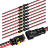 Nilight 50020R 2Pin Way 16AWG Waterproof Wire 15mm Series Terminal Connector10 Pack2 Years Warranty