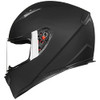 ILM Full Face Motorcycle Street Bike Helmet with Removable Winter Neck Scarf 2 Visors DOT Model ILM313 L Matte Black