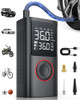 Powools Tire Inflator Portable Air Compressor 150 PSI Cordless Bike Pump Air Pump for Auto Motorcycle Bicycle Balls with