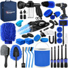 Qydipclin 45Pcs Car Detailing Kit Car Detailing Brush Set Car Wash Cleaning Kit Car Detailing Brushes Professional Car C