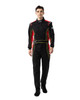 JRACING Racing Suit Karting SuitRaceRally Go Kart Auto Racing Fire SFI 32A1 BlackRedM
