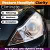 Clear Lights Tech Headlight Restoration Kit Headlight Cleaner 3Wipe System Restores Clarity Removes Yellowing Oxidation