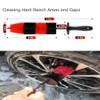 Fitosy Wheel Rim Brush Soft Bristle Long Car Tire Detailing Washing Tool for Exhaust Tips Engine Vehicle Motorcycles Aut