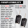 MechanMagic Flip Key Fob Replacement Fits for Chevy Equinox Camaro 20102019 Cruze Malibu Impala Sonic GMC Terrain Buick