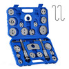 Orion Motor Tech 24pc Brake Caliper Compression Tool Set Heavy Duty Brake Piston Compressor Tool and Wind Back Tool Kit