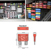 140 Pieces Fuses Automotive Standard Blade Car Fuse Kit Auto Fuse Assorted for Marine RV Camper Boat Truck 1A 2A 3A 5A 7