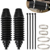 Steering Rack Boot Kit Universal Steering Rack and Pinion Tie Rod Boots Dustproof Silicone Inner Tie Rod Boot Set with R