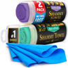 Premium 2pk 1 Free Shammy Cloth for Car Drying 26x17 Super Absorbent Chamois Towel ScratchFree Reusable Soft Wash Cloth