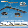 Wenyant 2828 Windshield Wipers Compatible with Ford Edge 20202015 Focus 20182012 EscapeFusion 20192013 Front Wiper Blade