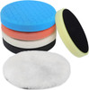IPELY 6 Pcs 6 Inch Buffing Pads Polishing Pads 65 Inch 165 mm Face for 6 Inch 150mm Base Plate Compounds Buffer Pads for