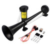 GAMPRO 12V 150DB Car Air Horns 18 Inches Chrome Zinc Single Trumpet Truck Air Horn with Compressor for Any 12V Vehicles