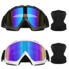 Lievermo Motorcycle Goggles Dirt Bike 2 Pack ATV OffRoad Riding Motocross Ski Goggles Windproof Glasses with Sun UV Prot