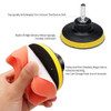 Petutu Car Foam Drill Polishing Pad Kit 22 PCS 3 Inch Buffing Pads