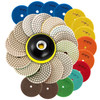 SPTA 15pcs Diamond Wet Polishing Pads Set 4 inch White 506000 For Granite Concrete Marble Stone Tiles With Floor Grinder