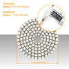 SPTA 15pcs Diamond Wet Polishing Pads Set 4 inch White 506000 For Granite Concrete Marble Stone Tiles With Floor Grinder