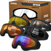 OXG 5 Pack Motorcycle Goggles for Men Women Ski goggles Dirt Bike ATV Goggles AntiUV Riding Safety Glasses for Kids Yout