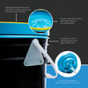 System 4000 Polishing Pad Washer Pure Flo Cleaning Bucket System wControlled Pump Removable Basin Wool Foam Pad Cleaner