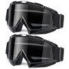 MAMBAOUT Adult Dirt Bike Goggles 2Pack ATV Motorcycle Goggles for Men Women Wide Vision Riding OffRoad Goggles