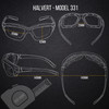 WYND Blocker Polarized Motorcycle Riding Sunglasses Sports Wrap Glasses Black Polarized Smoke