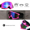 LJDJ Motorcycle Goggles Dirt Bike ATV OffRoad Riding Motocross Glasses with Sun UV Protection Neck Gaiter Face Cover Pin