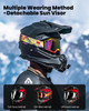 ILM Dual Sport Adventure Motorcycle Helmet with Pinlock Compatible Sun Visor Snowmobile ATV Dirt Bike Off Road Casco Mod