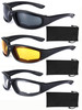 YISUGOOC 3 Pair Motorcycle Glasses Riding Glasses UV Protection Windproof And Dustproof Motorcycle Goggles Foam Cushion