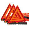 DSV Standard Warning Triangles Safety Triangles DOT Approved Plastic 3 Pack Reflective Triangles with Heavy Base FMVSS 5