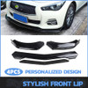 goodfitment Universal Front Lip for CarGlossy Black Front Bumper Lip ABS Adjustable Sharp Corner Front Bumper Lip Splitt