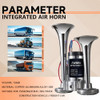 FARBIN Air Horn 24v Train Horn Truck Horn with Compressor 24v Airhorns Horns Loud Dual Trumpet Chrome Plating for Any 24