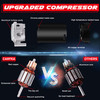 CARFKA Air Horn for Truck Boats Car 150DB Super Loud Train Horns Kit with 120 PSI Air Compressor black Dual