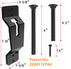 Adamoss Wall Mount Spare Tire Carrier for Enclosed Trailer Black