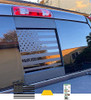 Xinghe for Dodge Ram 2009 to 2024 2025 2026 American Flag Decals Stickers for Truck Back Middle Window Matte Black USA F