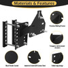 XZWMY Spare Tire Carrier Boat Trailer Spare Tire Bracket Spare Tire Mount Fits Most 4 5 6 Lugs Wheels on 4 45475 5 55 6