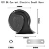 HECENVEI Train Horn for Trucks 130 DB Super Loud Boat Horn Marine 12V Waterproof Electric Snail Horns Air Horn for Car T