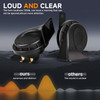 FARBIN Car Horn 12V Compact Motorcycle Horn Super Loud High Low Daul Tone Waterproof Snail Horns for Trucks Trains Cars