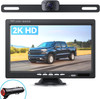 eRapta Backup Camera for Truck 7HD 2K FrontRear View Monitor kit IP69 Waterproof Night Vision DIY Grid Lines for Car RVs