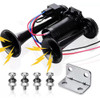 Onimento 12V 600DB Super Loud Dual Electric Air Horns Kit with Compressor Applicablefor Any 12V Vehicles SUV Truck Car A