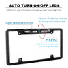 GLK License Plate Backup Camera HD Front Rear View Reverse Camera with 7 LED Night Vision 170 Degree Viewing Angle Water