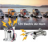 Haokixin 600DB Super Loud Dual Electric Train Horns for Trucks SUVs Cars Boats Motorcycles 12V Dual Trumpets Air Horn Ki